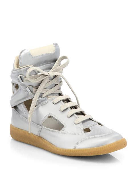 maison margiela silver sneakers